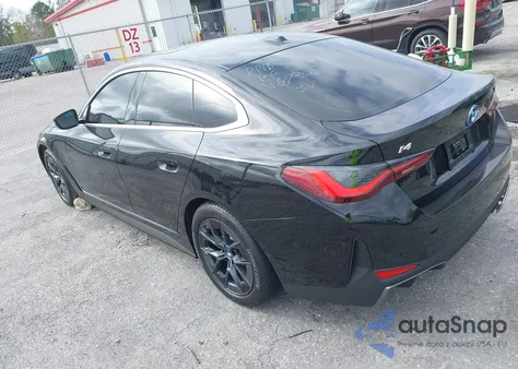 2025 BMW I4 Gran Coupe Edrive40 z USA, uszkodzony, nr VIN WBY23HD09SFV69307